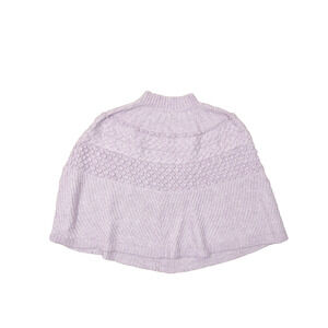 Talbots Womens Plus Size 3X Lavender Cable Knit Poncho Sweater